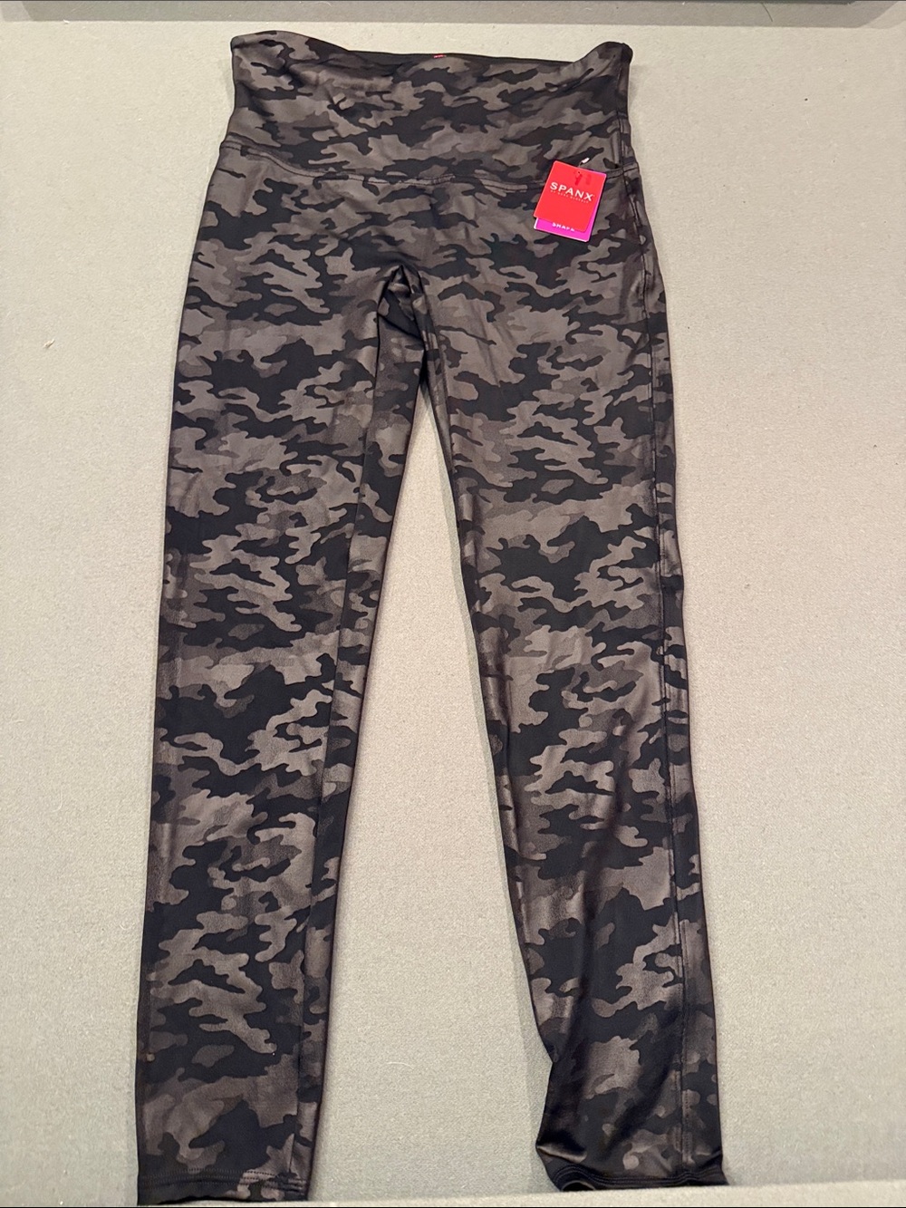 SPANX Olive & Black Camo High-Rise Leggings